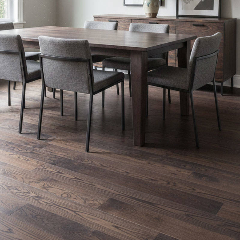SH Black 08 Engineered Wood Flooring Decorum Dinning Room Flooring