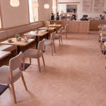 RP Chelsea Square Versailles Cinnamon 21 Parquetry Wood Flooring Coffee Shop