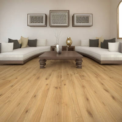 gerbur prime camel oak natural laminate flooring in lounge space