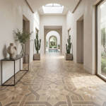 RP Chelsea Square Art Mosaic Tawny 15 Villa Hallway