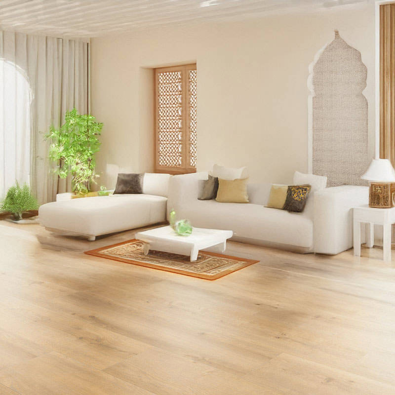 gerbur ultra natural blond oak laminate flooring in living space