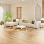 gerbur ultra natural blond oak laminate flooring in living space