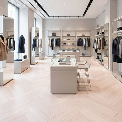 RP Herringbone Classic Mist 07 Showroom Parquet Wood Flooring