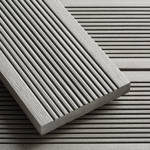 grooves in grey smart decking board