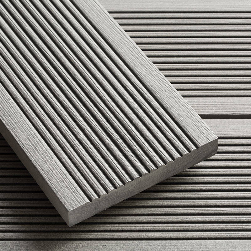 grooves in grey smart decking board