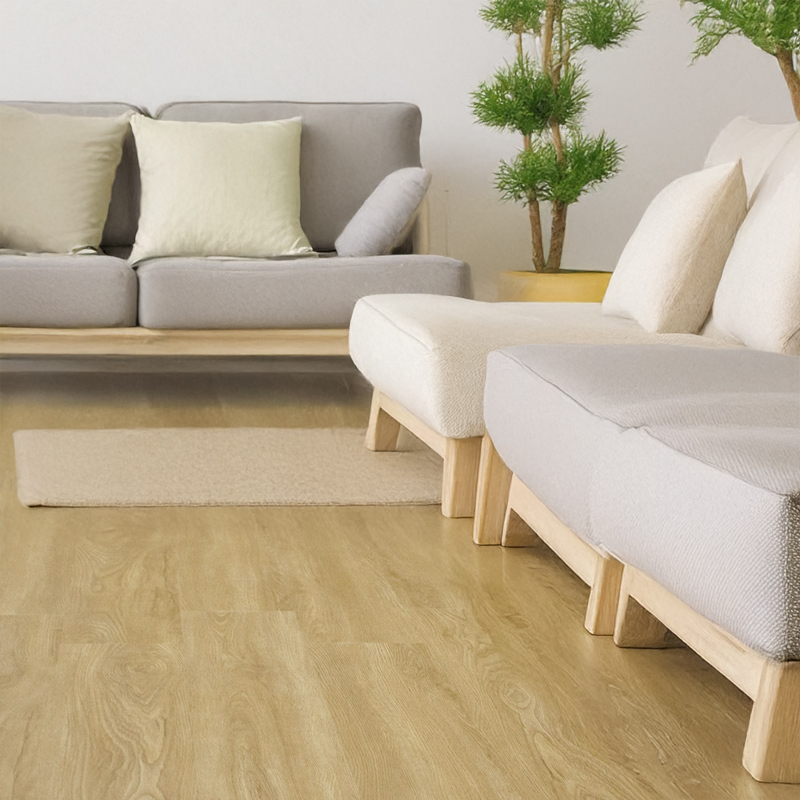 gerbur aqua click cotton wood vinyl click flooring in lounge