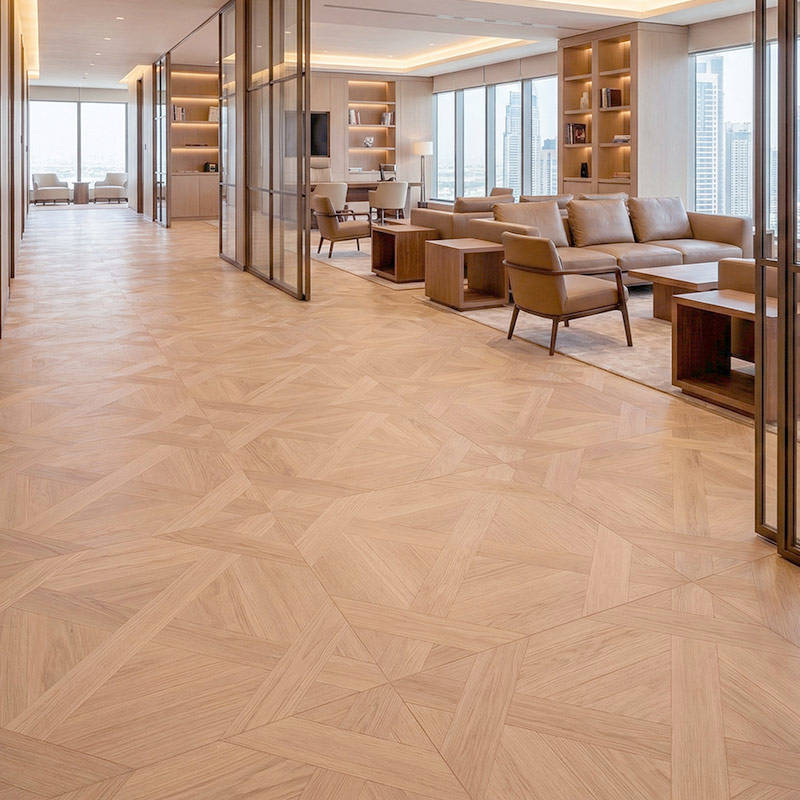 RP Chelsea Square Lush Square Heather 12 Office Waitingroom Parquetry Wood Flooring