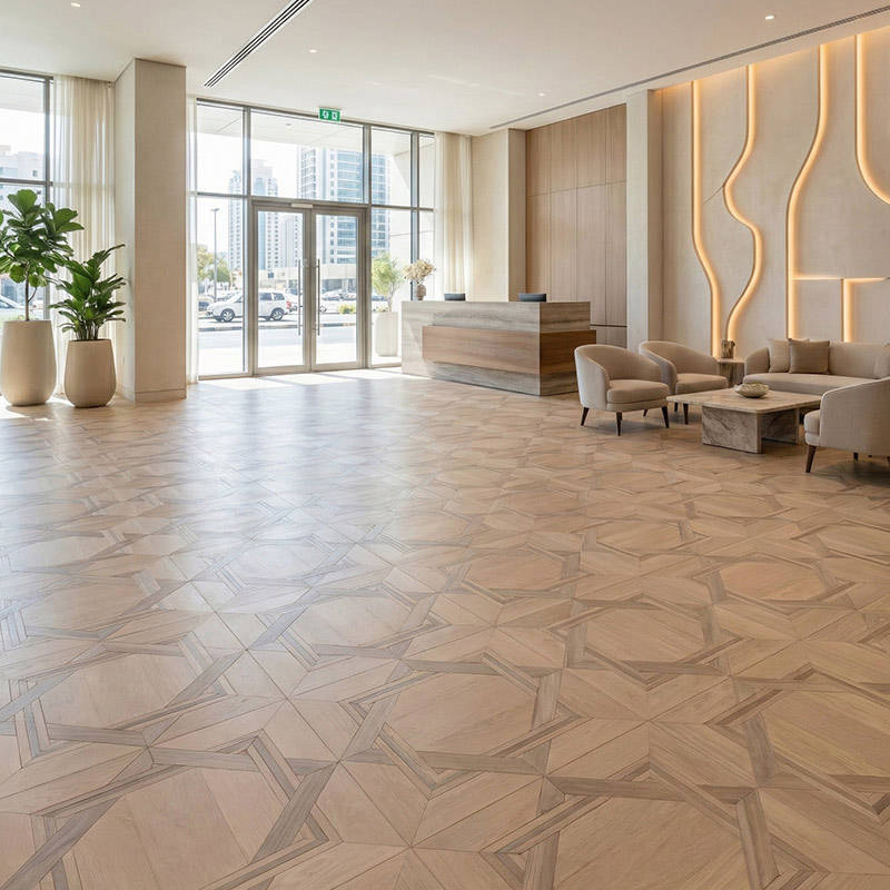 RP Chelsea Square Linear Vogue Cedarstone 11 Reception Parquetry Wood Flooring