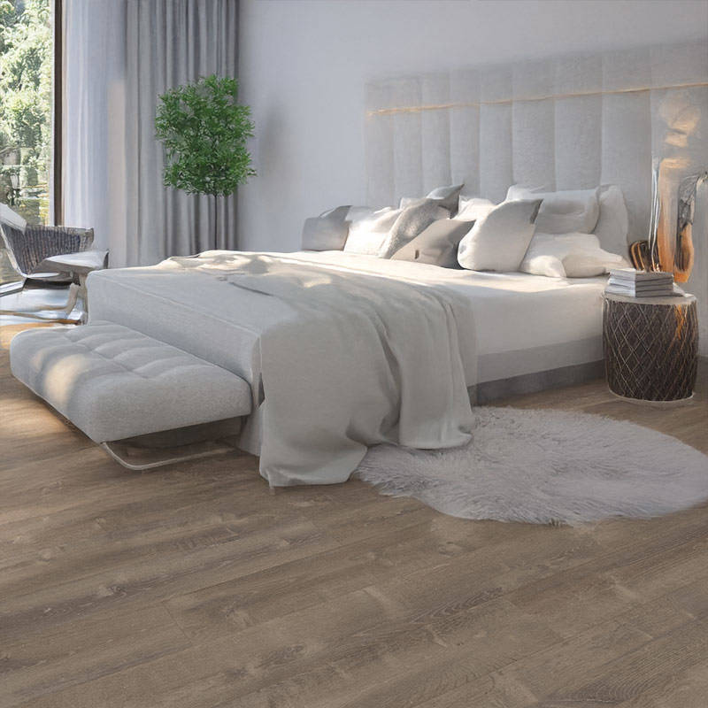 QS Pulse Sand Storm Oak Brown Vinyl Click Flooring Bedroom