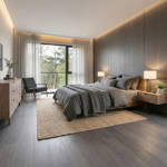 SH Charcoal 10 Engineered Wood Flooring Pinnacle Bedroom Interior