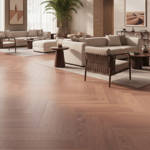 RP Herringbone Cinnamon 21 Engineered Wood Flooring Waiting Area