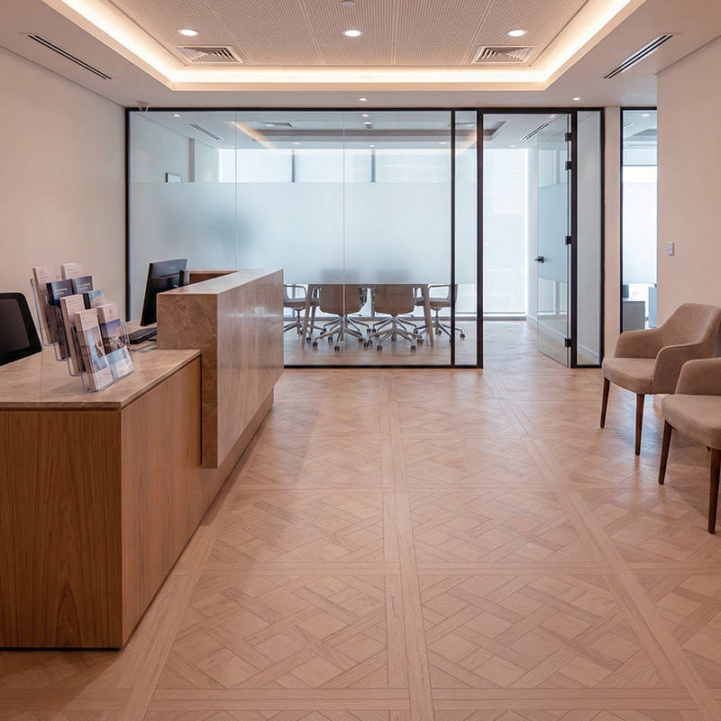 RP Chelsea Square Versailles Basil 18 Parquetry Wood Flooring Office Reception