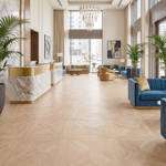 RP Chelsea Square Gilded Lines Heather 12 Hotel Reception Area Parquetry Wood Flooring