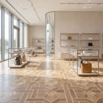 RP Chelsea Square Art Mosaic Tawny 15 Showroom