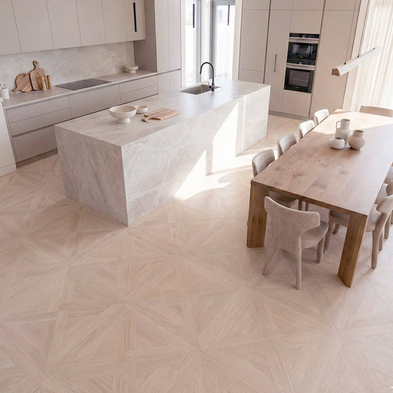 RP Chelsea Square Elegant Wave Ivory 06 Kitchen Dinning Parquetry Wood Flooring