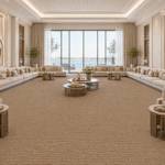 Wall To Wall Carpet Tiles Balta Marilyn CRB BLT MRLN 04 Waterfront Villa Indoor Majlis Gathering Hall