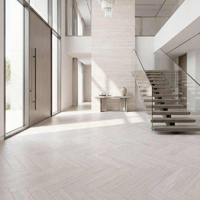 RP Boa Hybrid Herringbone Steel 22 Engineered Wood Flooring Villa Entrance Flooring