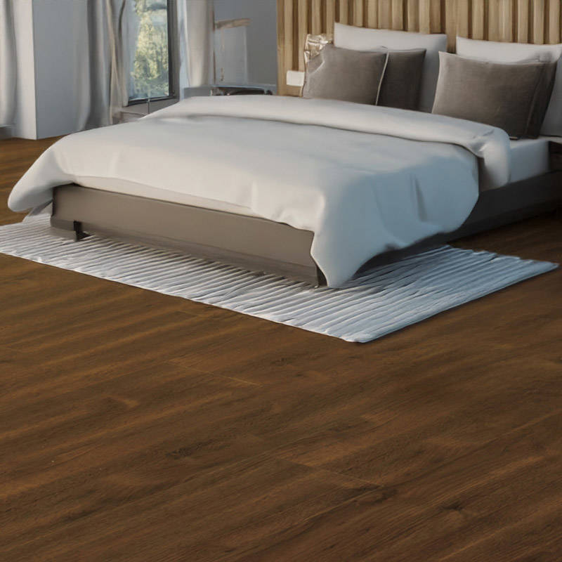 coffee oak gerbur handel laminate flooring in bedroom