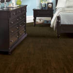 handscraped smoked oak gerbur handel laminate flooring in bedroom