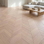 SH Corn Silk 2 Engineered Chevron Wood Flooring Familyroom Sofa