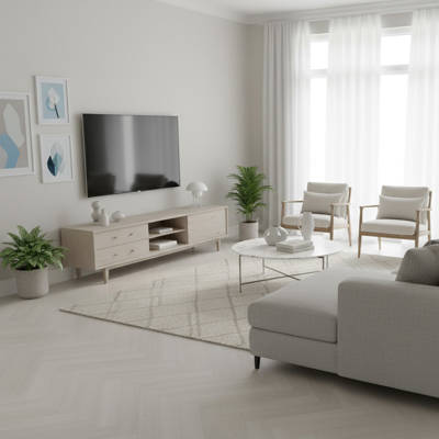 Vinyl Click Herringbone GB HRB 10 White Oak Beautiful Livingroom