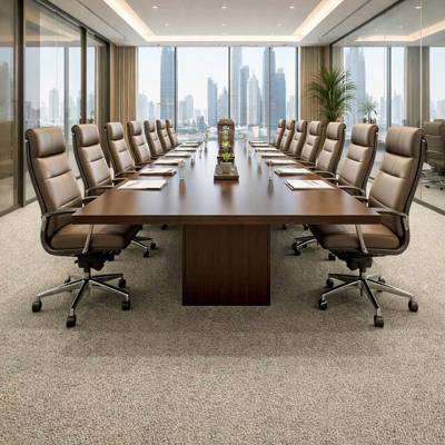 Wall To Wall Carpet For Eluxurious Boardroom With Dubai Skyline CRP BEAUL FAYE