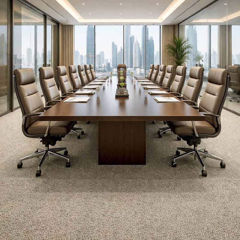 Wall To Wall Carpet For Eluxurious Boardroom With Dubai Skyline CRP BEAUL FAYE