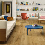 quick step impressive truffle oak laminate flooring in living space