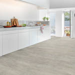 QS Ambient Light Grey Travertin Kitchen Area
