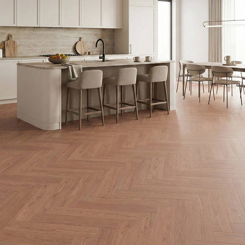 RP Boa Hybrid Herringbone Cinnamon 21 Engineered Wood Flooring Kitchen Flooring