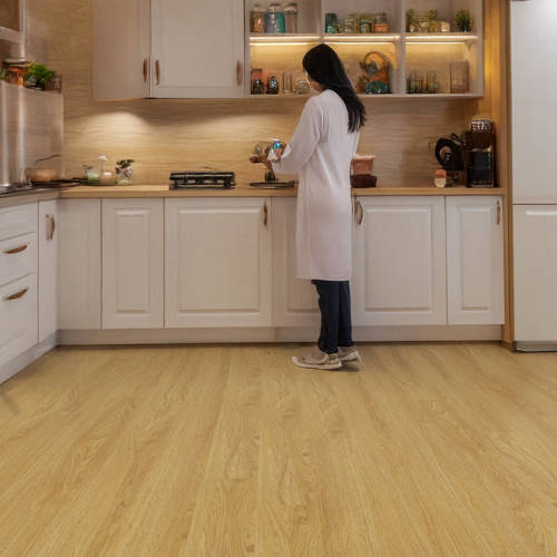 oak gerbur wagner laminate flooring in kitchen
