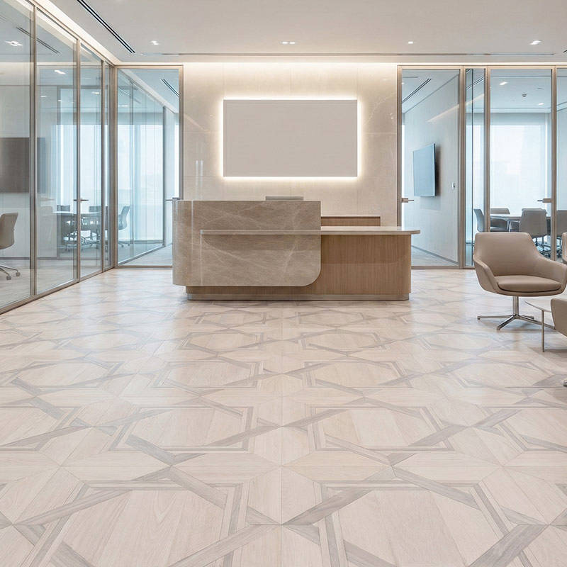 RP Chelsea Square Linear Vogue Ivory 06 Reception Parquetry Wood Flooring