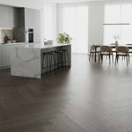SH Charcoal 10 Engineered Wood Flooring Eternal Herringbone Kitchen Dinning Interior