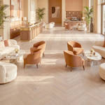 RP Herringbone Dove 14 Engineered Wood Flooring Reception Waiting Area