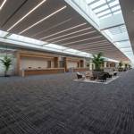 british carpet mills casini 579 carpet tiles in airport lounge