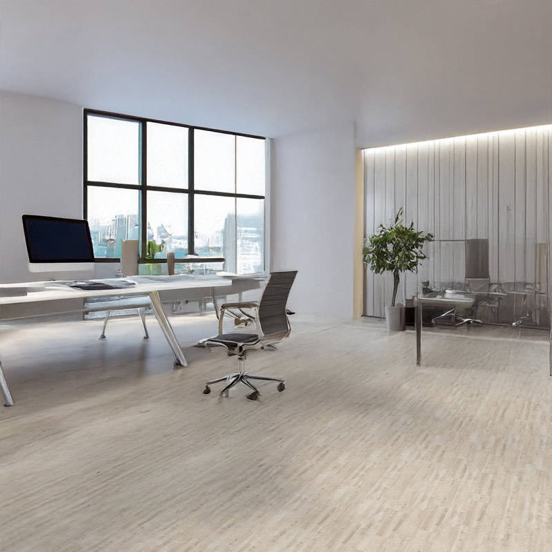 gerbur ultra warm white oak laminate flooring in office space