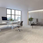 gerbur ultra warm white oak laminate flooring in office space
