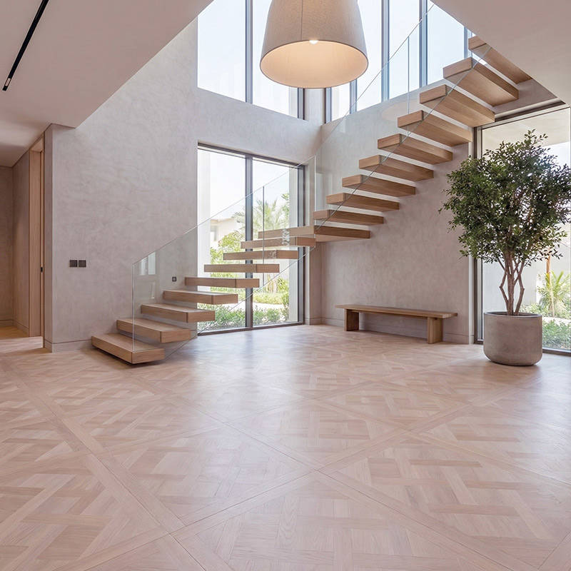 RP Chelsea Square Versailles Tundra Parquetry Wood Flooring Villa Foyer