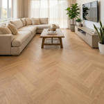 SH Oak 3 Engineered Eternal Herringbone Wood Flooring Livingroom