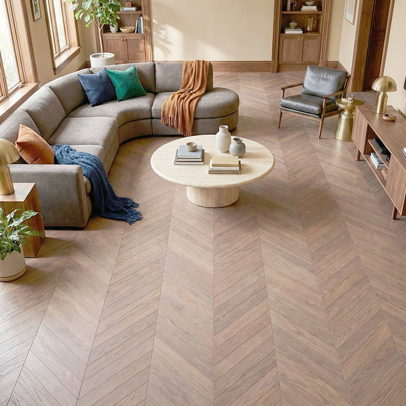 SH Castle Chocolate 07 Engineered Wood Flooring Chevron Familyroom
