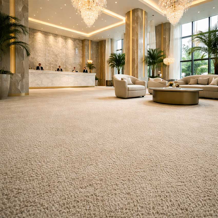 duchesse deluxe 1 wall to wall carpet in hotel lobby