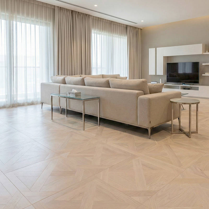 RP Chelsea Square Lush Square Steel 22 Livingroom Parquetry Wood Flooring