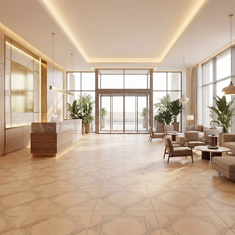 RP Chelsea Square Linear Vogue Butterscotch 19 Reception Parquetry Wood Flooring