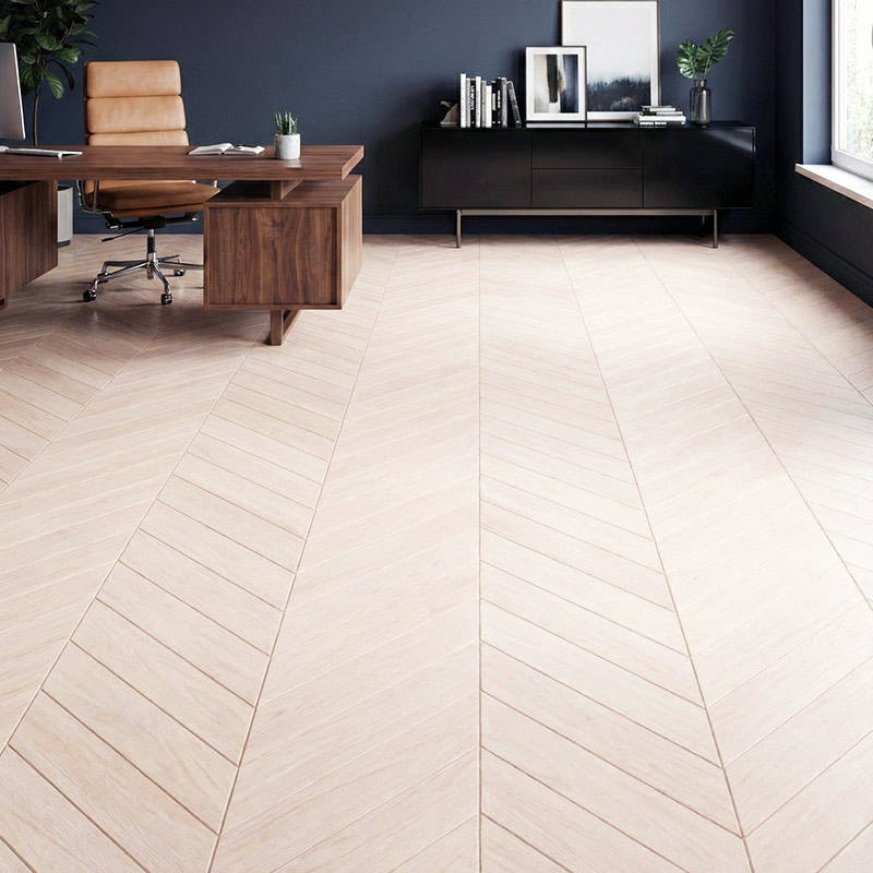 royal parquet chevron classic ivory parquet flooring in home office