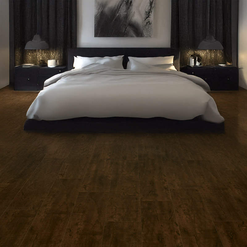 smoked oak gerbur handel laminate flooring in bedroom
