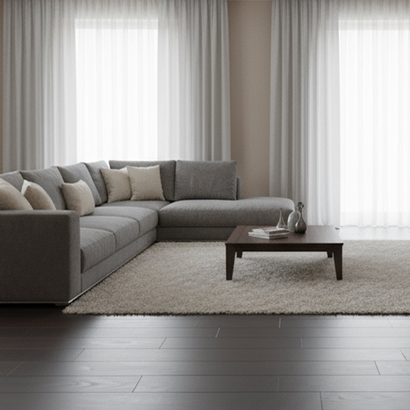 dark brown gerbur wenge laminate flooring in home