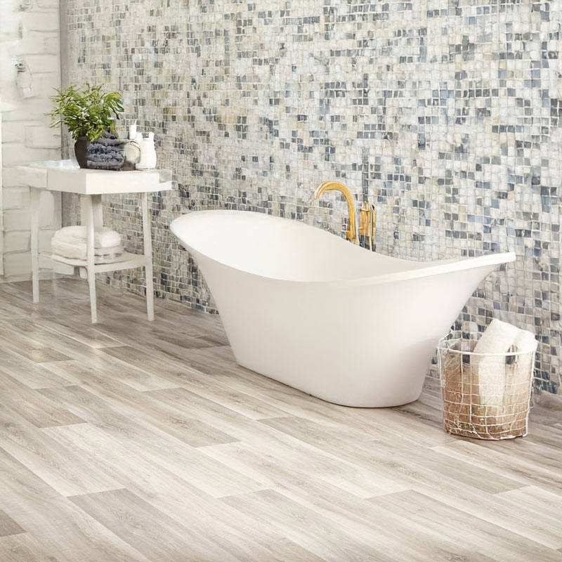 berry alloc pure planks lime oak vinyl click plank in bathroom