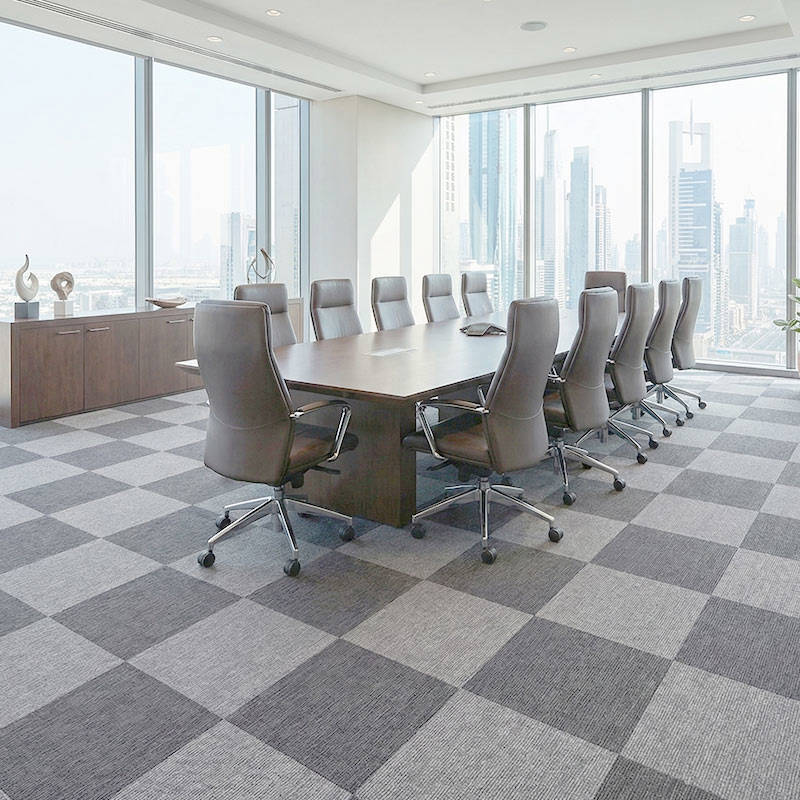 british carpet mills hurricane 2 carpet tiles in meeting room