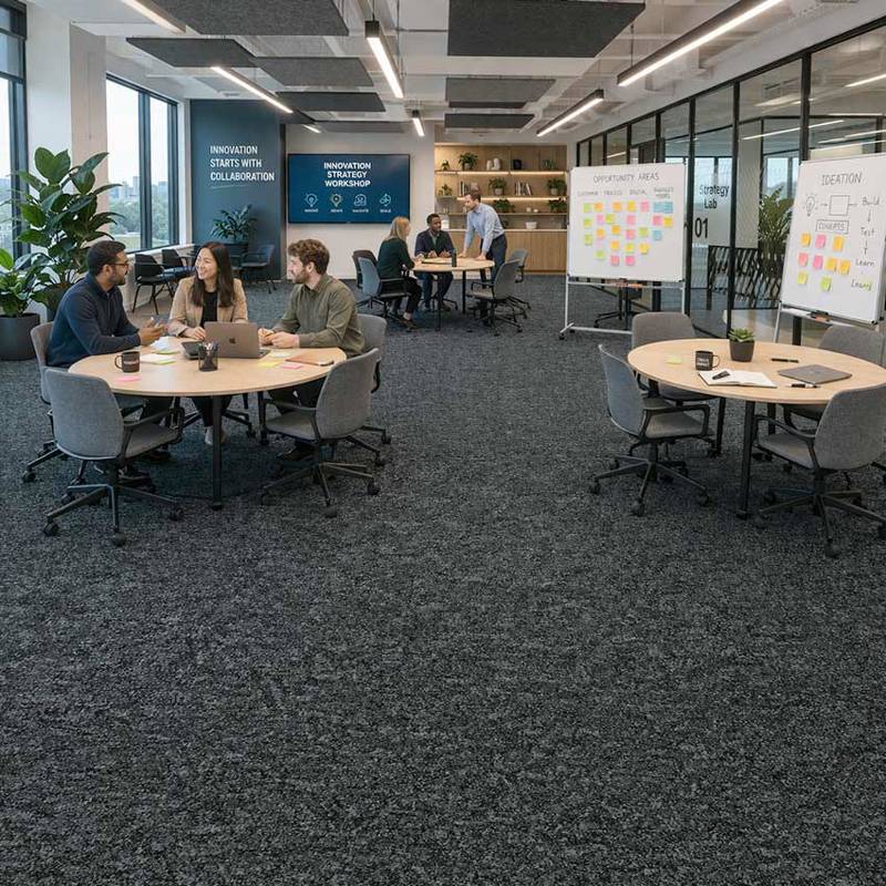 Shark 990 Carpet Tiles Workspace With Collaboration Focus