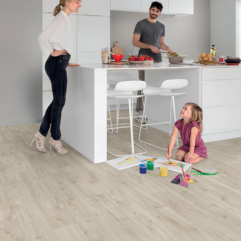 QS Balance Canyon Oak Beige Vinyl Click Kitchen